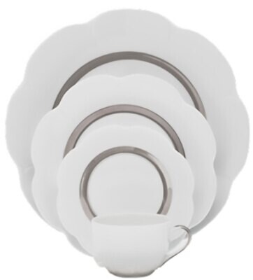 Royal Limoges Fleur&#39;T Shiny Platinum Coffee Saucer T100-NYM20460, MPN: T100-NYM20460,