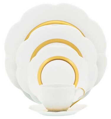 Royal Limoges Fleur&#39;T Matte Gold Coffee Saucer T100-NYM20466, MPN: T100-NYM20466,