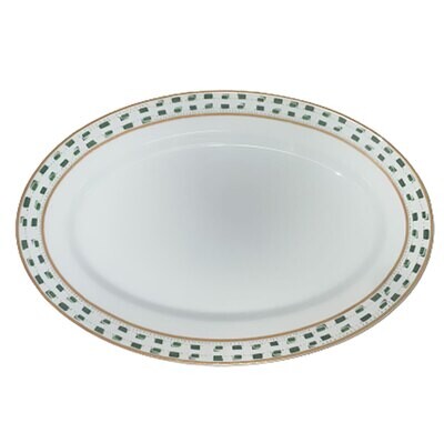 Royal Limoges La Bocca Green Oval Platter Large 15.75 Inch L414-REC20663, MPN: L414-REC20663,