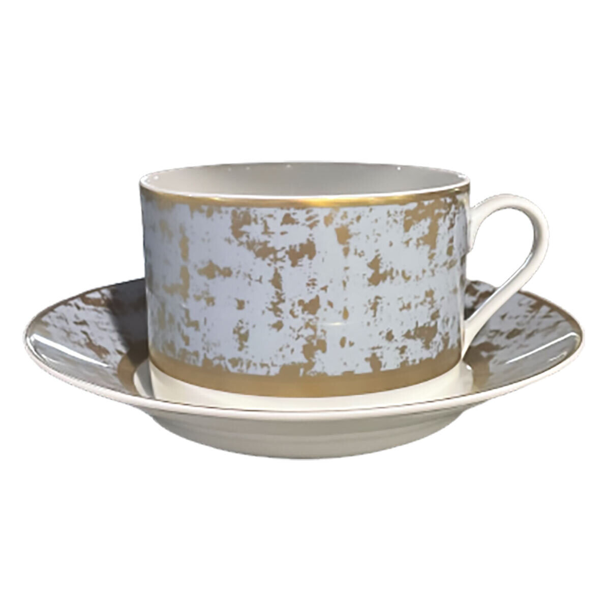 Royal Limoges Tweed Grey &amp; Gold Breakfast Cup 15 oz R400-REC20847, MPN: R400-REC20847,