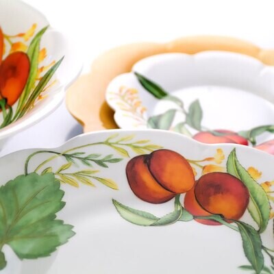 Royal Limoges Fruits D&#39;Ete Cream Soup Cup 10 oz R500-NYM20451, MPN: R500-NYM20451,