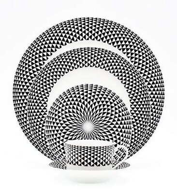 Royal Limoges Diamonds Black Breakfast Saucer T300-REC20748, MPN: T300-REC20748,