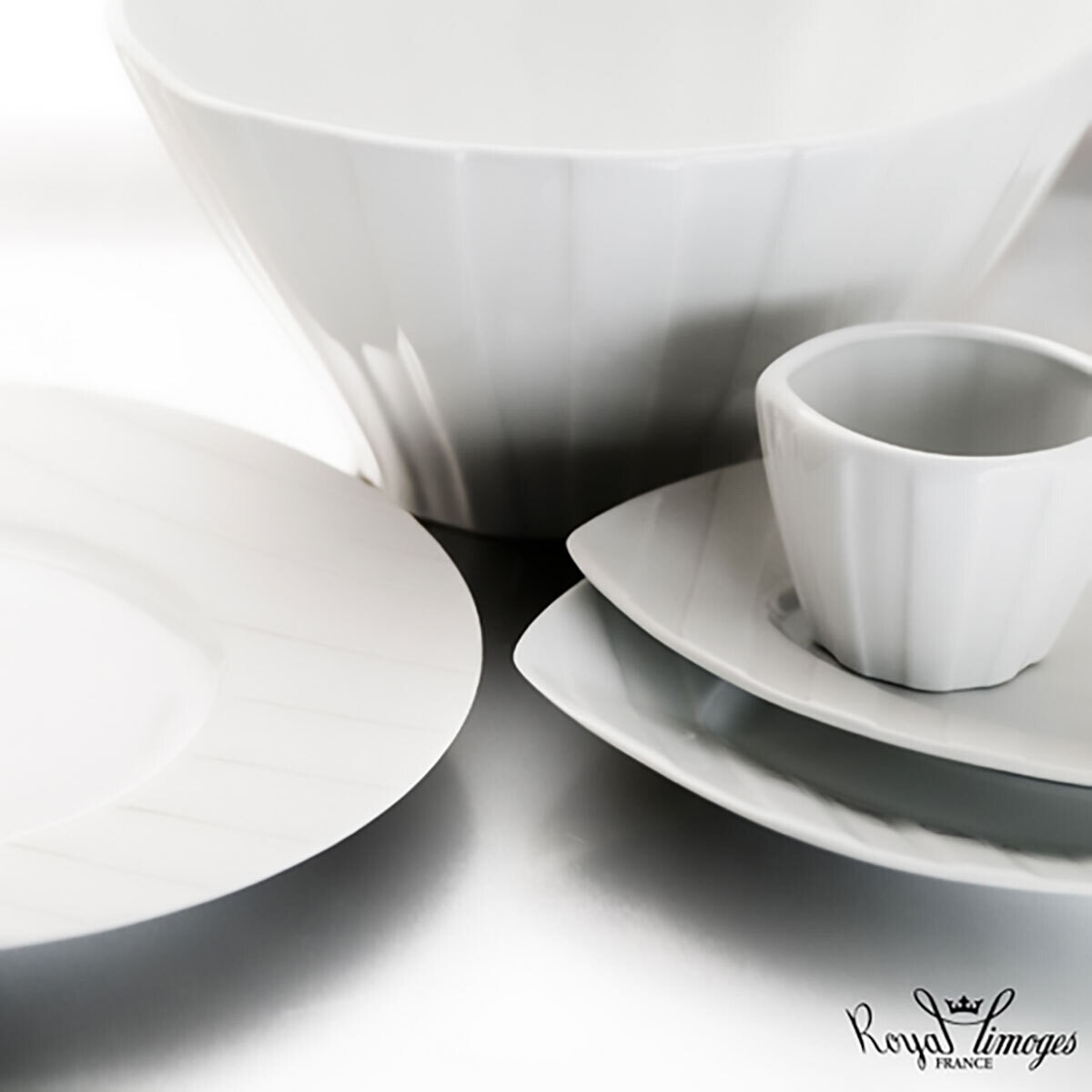 Royal Limoges Saturne White Breakfast Cup 7.4 oz R400-SAT00001, MPN: R400-SAT00001,