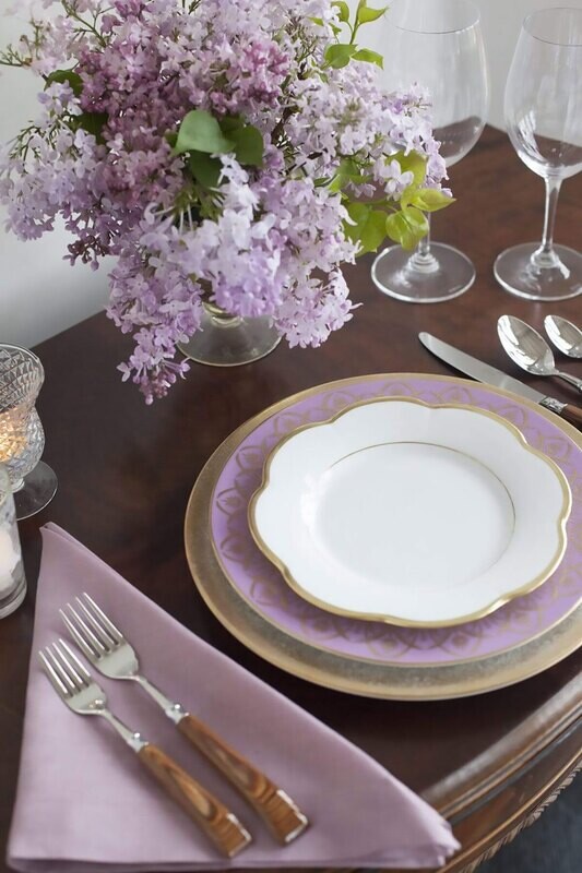 Royal Limoges Oasis Purple Rectangular Cake Platter 15.75 Inch L330-REC20708