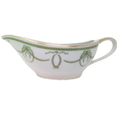 Royal Limoges Cheverny Green Sauce Boat N999-REC10408, MPN: N999-REC10408,