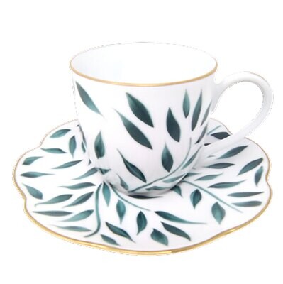 Royal Limoges Olivier Green Filet Green Coffee Cup 3.25 oz R200-NYM12010V, MPN: R200-NYM12010V,