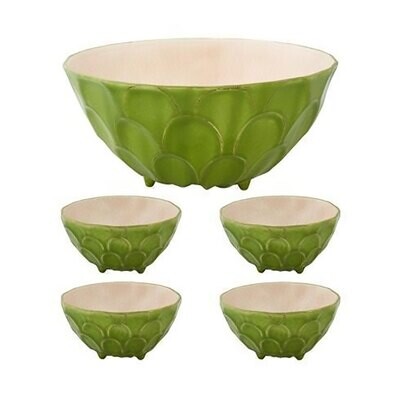 Bordallo Pinheiro Pinheiro Tropical Fruits 5 Pieces Salad Serving Set Anona 65030544, MPN: 65030544,