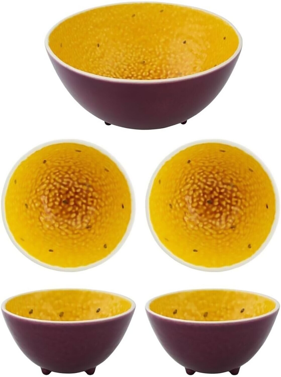 Bordallo Pinheiro Pinheiro Tropical Fruits 5 Pieces Salad Serving Set Passion Fruit 65030545, MPN: …