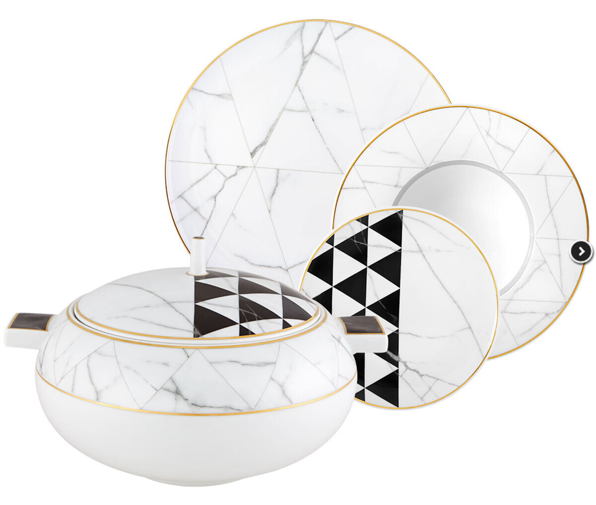 Vista Alegre Carrara 16 Piece Place Setting White Marble 21138203, MPN: 21138203,