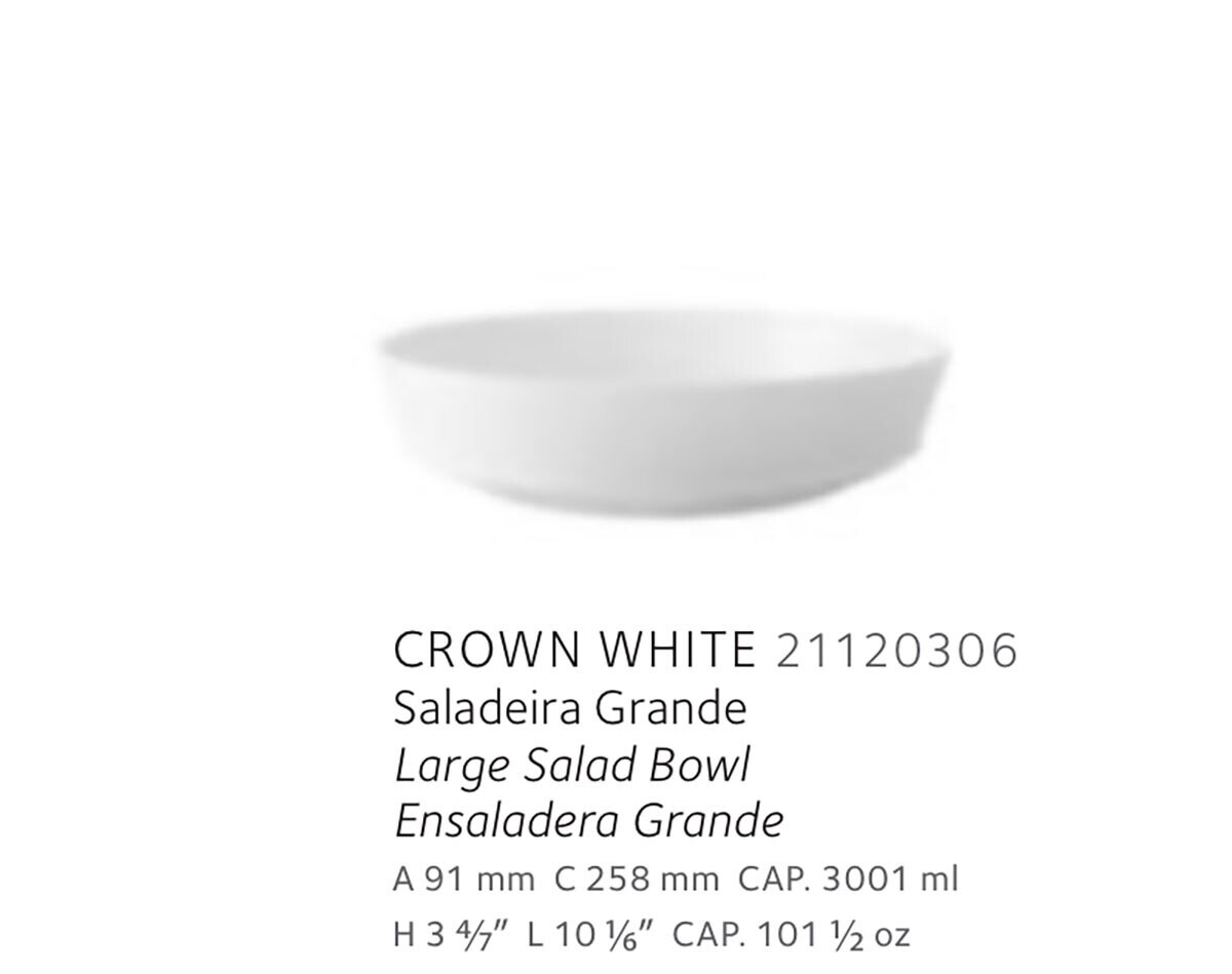 Vista Alegre Crown White Large Salad Bowl 21120306