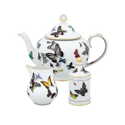 Vista Alegre Christian Lacroix Butterfly Parade Tea Pot Creamer And Sugar Box Set 21138206, MPN: 21…