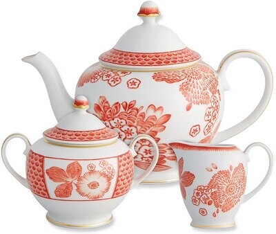 Vista Alegre Coralina Tea Pot Creamer And Sugar Box Set 21138207, MPN: 21138207,