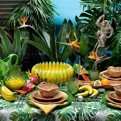 Bordallo Pinheiro Pinheiro Bananas From Madeira 5 Pieces Salad Serving Set 65028852, MPN: 65028852,