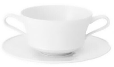 Vista Alegre Crown White Consomme Cup &amp; Saucer 21120298, MPN: 21120298,