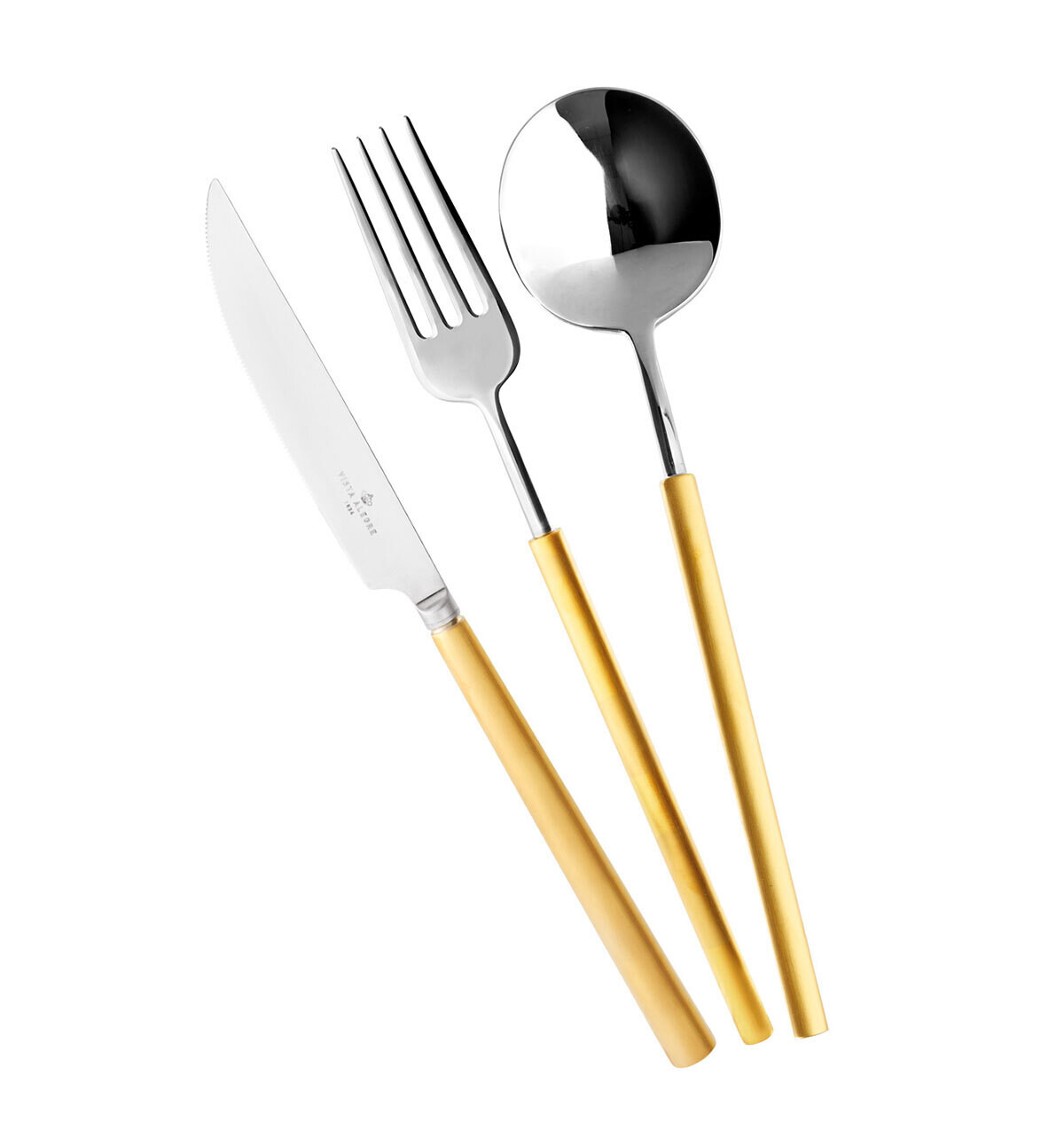 Vista Alegre Domo Matt Gold 16 Piece Cutlery Set With Canteen 27021918