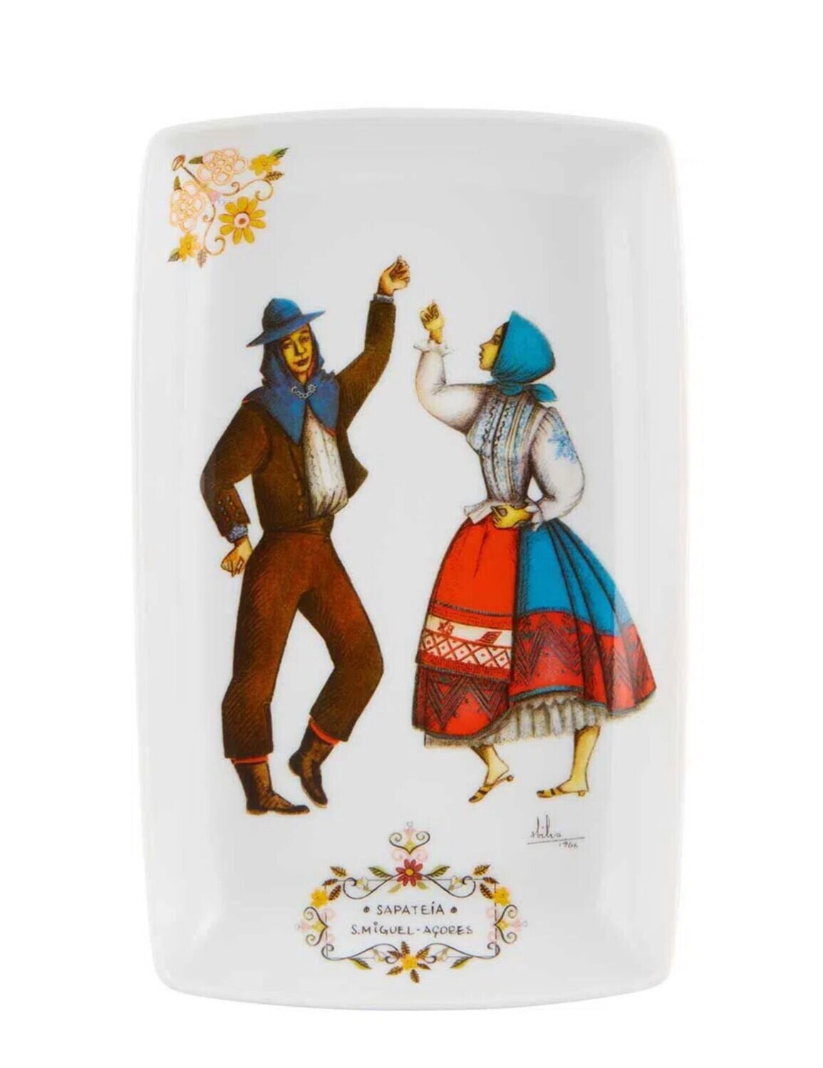Vista Alegre Dancas Tradicionais Rectangular Plate 21 cm S Miguel 21136410, MPN: 21136410,