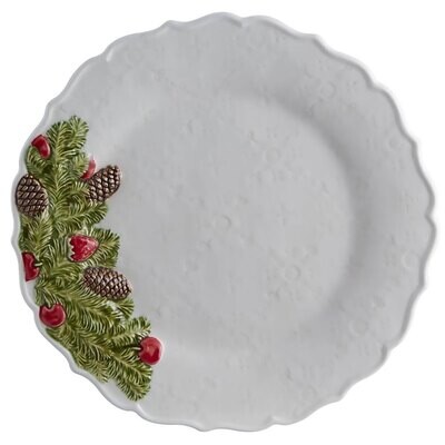 Bordallo Pinheiro Pinheiro Christmas Garland Dessert Plate Set of 4 65021617, MPN: 65021617,