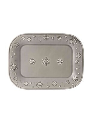 Bordallo Pinheiro Pinheiro Snowflakes Platter 41 Anthracite 65023643, MPN: 65023643,