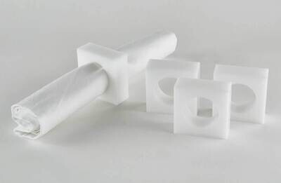 Tizo Acrylic Napkin Ring White Set of 4 HA225WHNR, MPN: HA225WHNR,