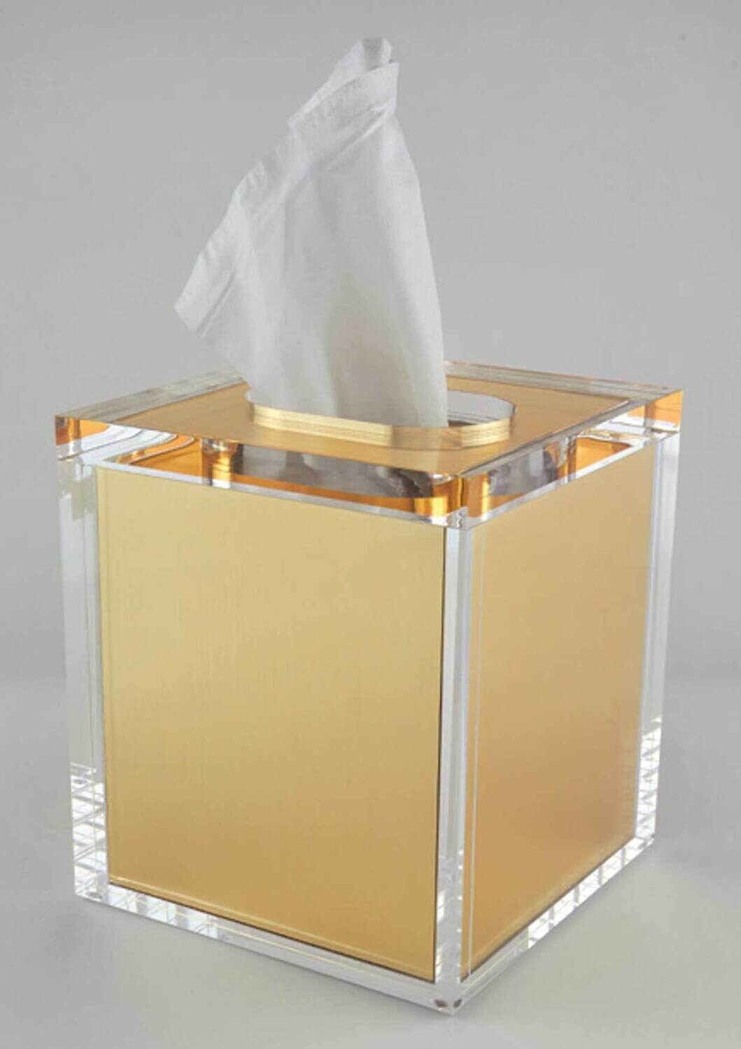 Tizo Lucite Tissue Box with Lid Inner Gold HA230GDTS, MPN: HA230GDTS,