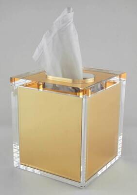 Tizo Lucite Tissue Box with Lid Inner Gold HA230GDTS, MPN: HA230GDTS,