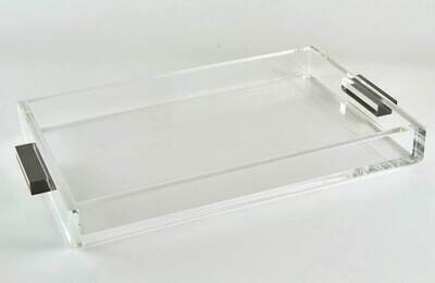 Tizo Lucite Silver Handle Tray Platter Large HA216SLTY, MPN: HA216SLTY,
