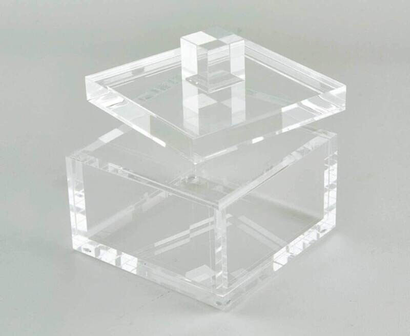 Tizo Lucite Box with Clear Knob 4x4x3.75 HA235CLBX