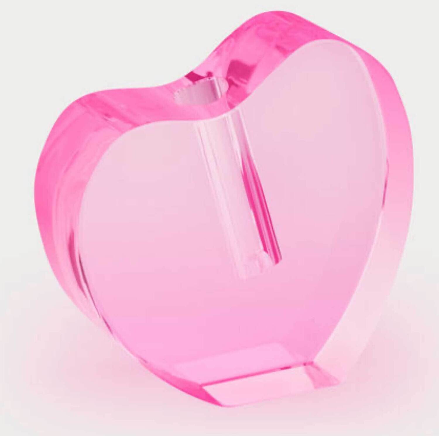 Tizo Heart Vase Pink Large Crystal PH395VSPK