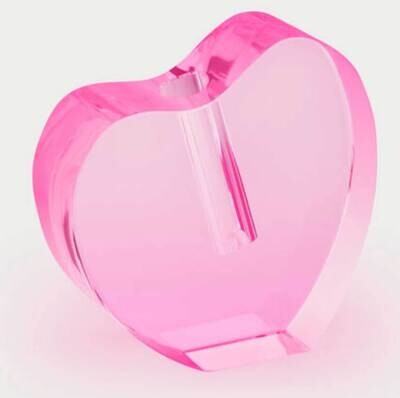 Tizo Heart Vase Pink Small Crystal PH394VSPK, MPN: PH394VSPK,