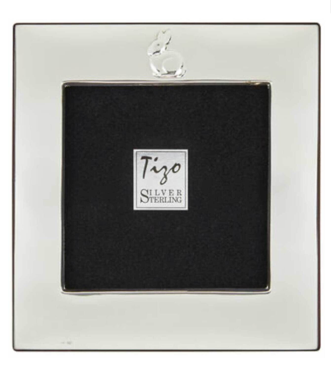 Tizo 4 x 4 Inch Bunny Sterling Silver Picture Frame 1807-44, MPN: 1807-44,
