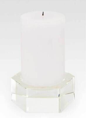 Tizo Hex Pillar Small Candle Holder Crystal PH185CS/S, MPN: PH185CS/S,