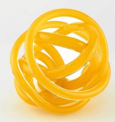 Tizo Glass Knot Yellow Handblown P127YLKNT, MPN: P127YLKNT,