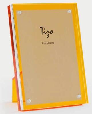 Tizo Orange Back 4 x 6 Inch Lucite Picture Frame HA159OR46, MPN: HA159OR46,