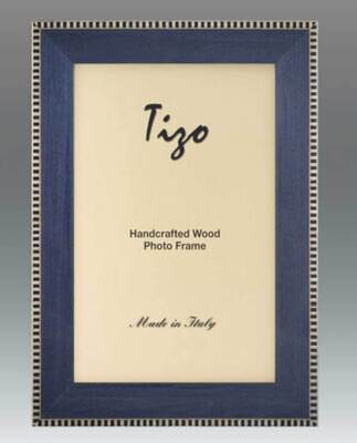 Tizo Zebra Blue Wooden Picture Frame 5 x 7 Inch ANNBLU-57, MPN: ANNBLU-57,