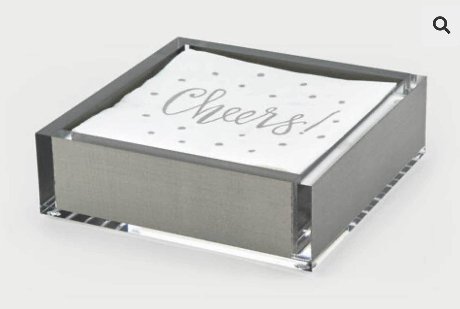 Tizo Lucite Cocktail Silv Napkin Holder HA190SLNP, MPN: HA190SLNP,