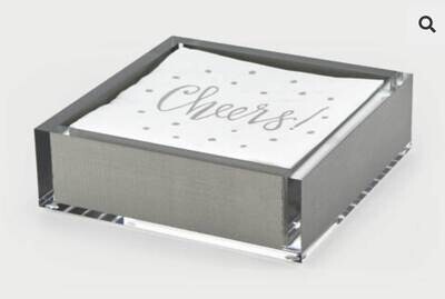 Tizo Lucite Cocktail Silv Napkin Holder HA190SLNP, MPN: HA190SLNP,