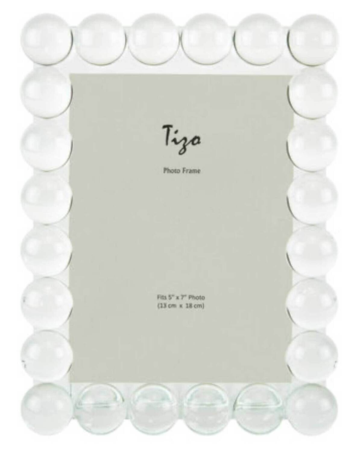 Tizo Single Bubble 5 x 7 Inch Crystal Glass Picture Frame PH1880-57
