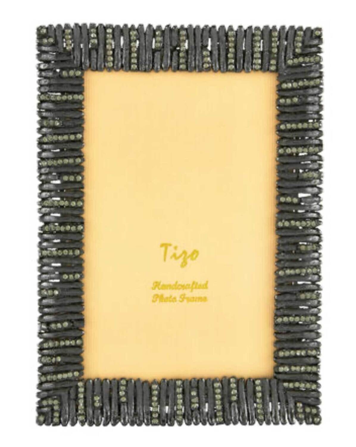 Tizo Black Jeweled Bamboo Crystals Picture Frame 4 x 6 Inch RS1711BK46, MPN: RS1711BK46,