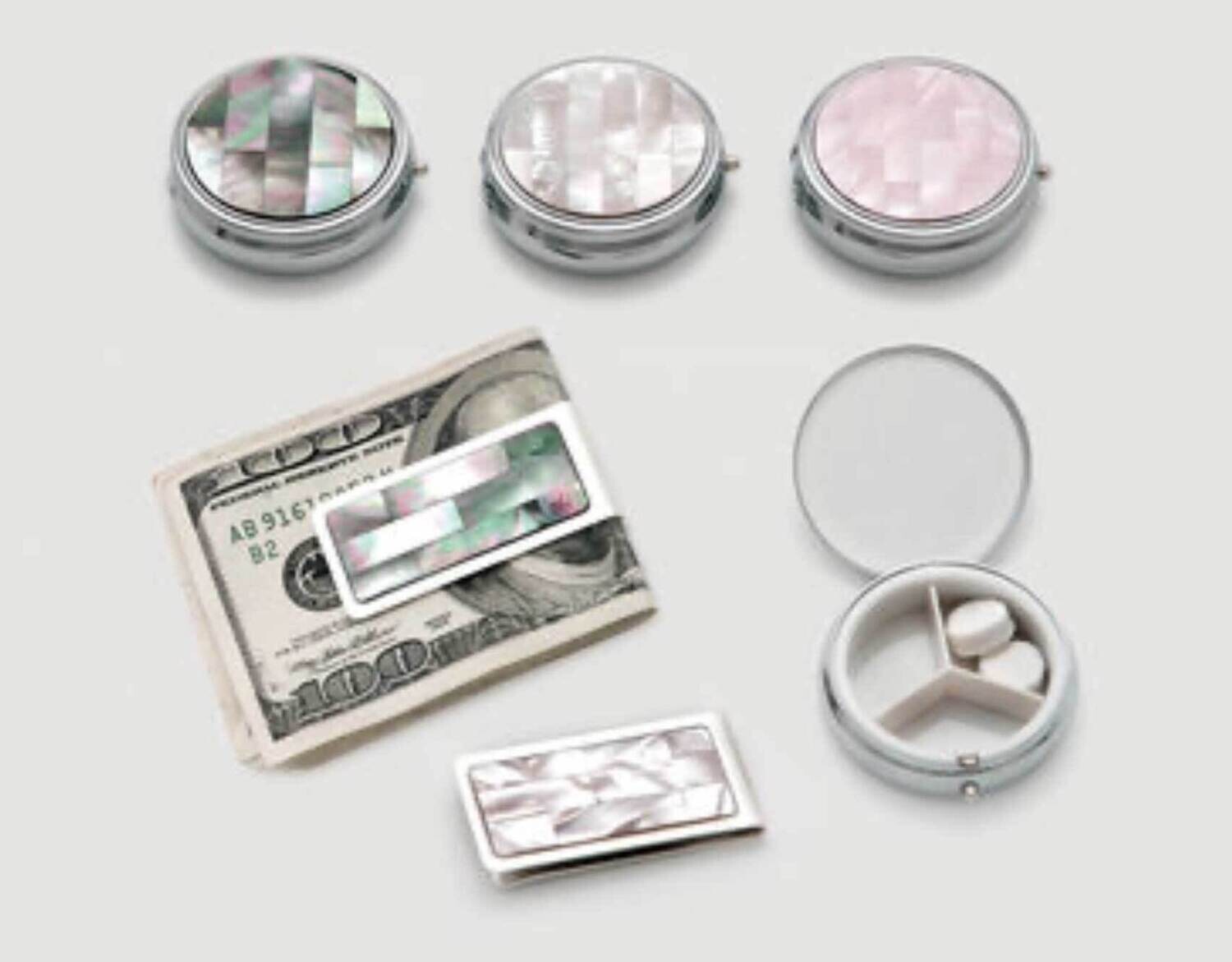Tizo Black Money Clip Mother of Pearl MOP200BLK, MPN: MOP200BLK,