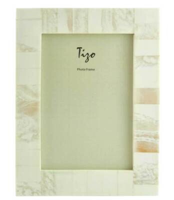 Tizo White Bone Resin Picture Frame 5 x 7 Inch W437-57, MPN: W437-57,