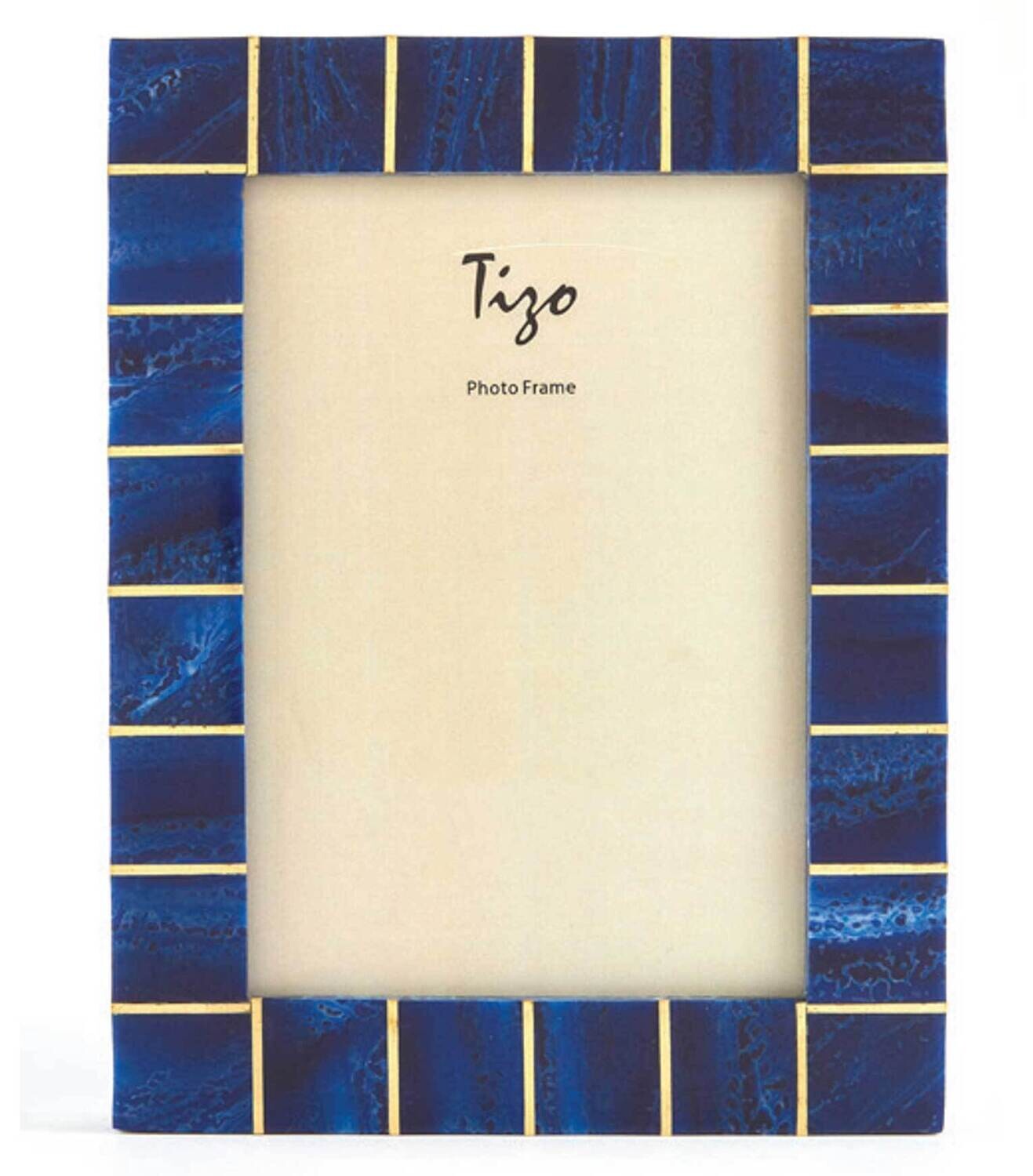 Tizo Dark Blue 5 x 7 Inch Horn Picture Frame W445BLU57, MPN: W445BLU57,