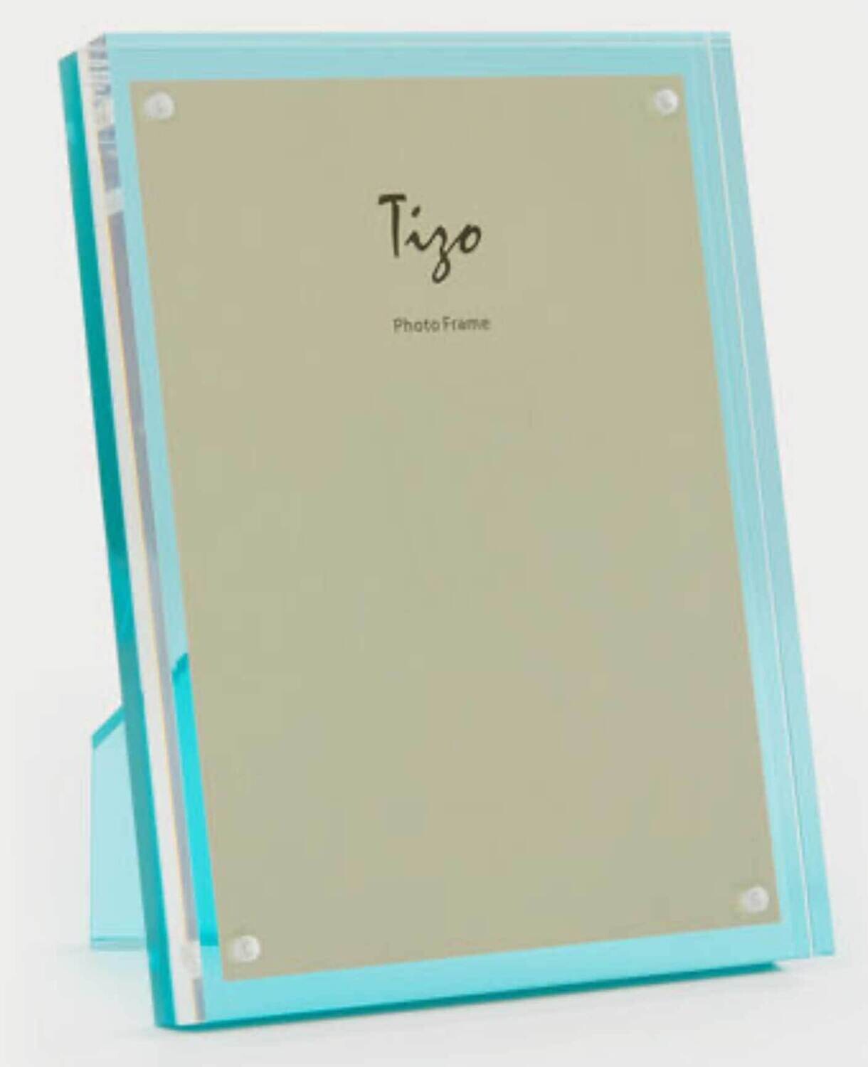 Tizo Turquoise Back 5 x 7 Inch Lucite Picture Frame HA159TR57