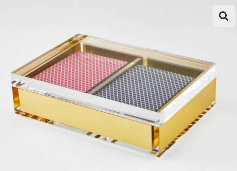 Tizo Acrylic Card Box Set Gold HA182GDBX