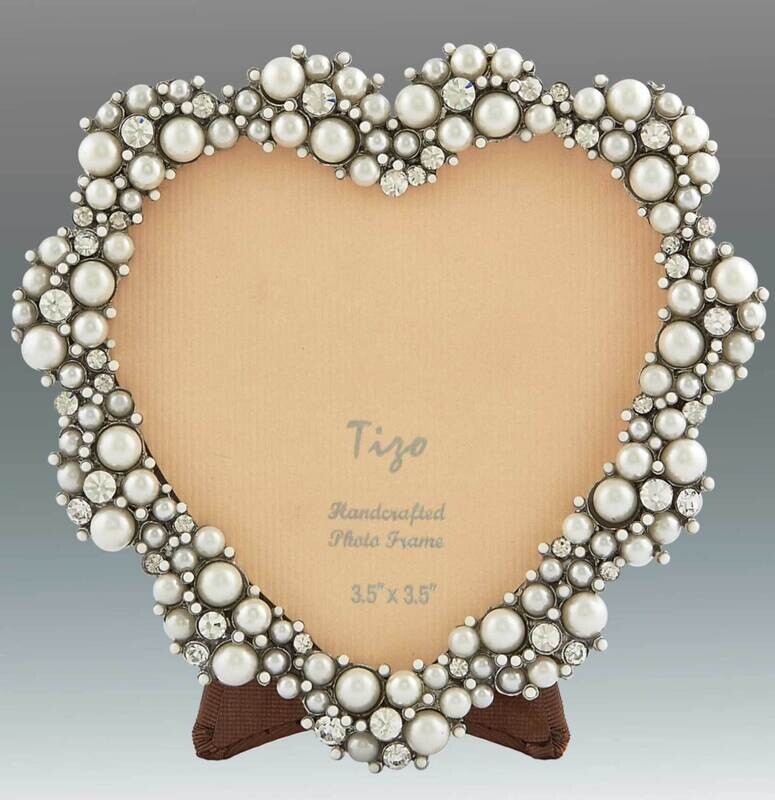 Tizo 3x3 Pearls And Crystals Jeweltone Picture Frame RS60233