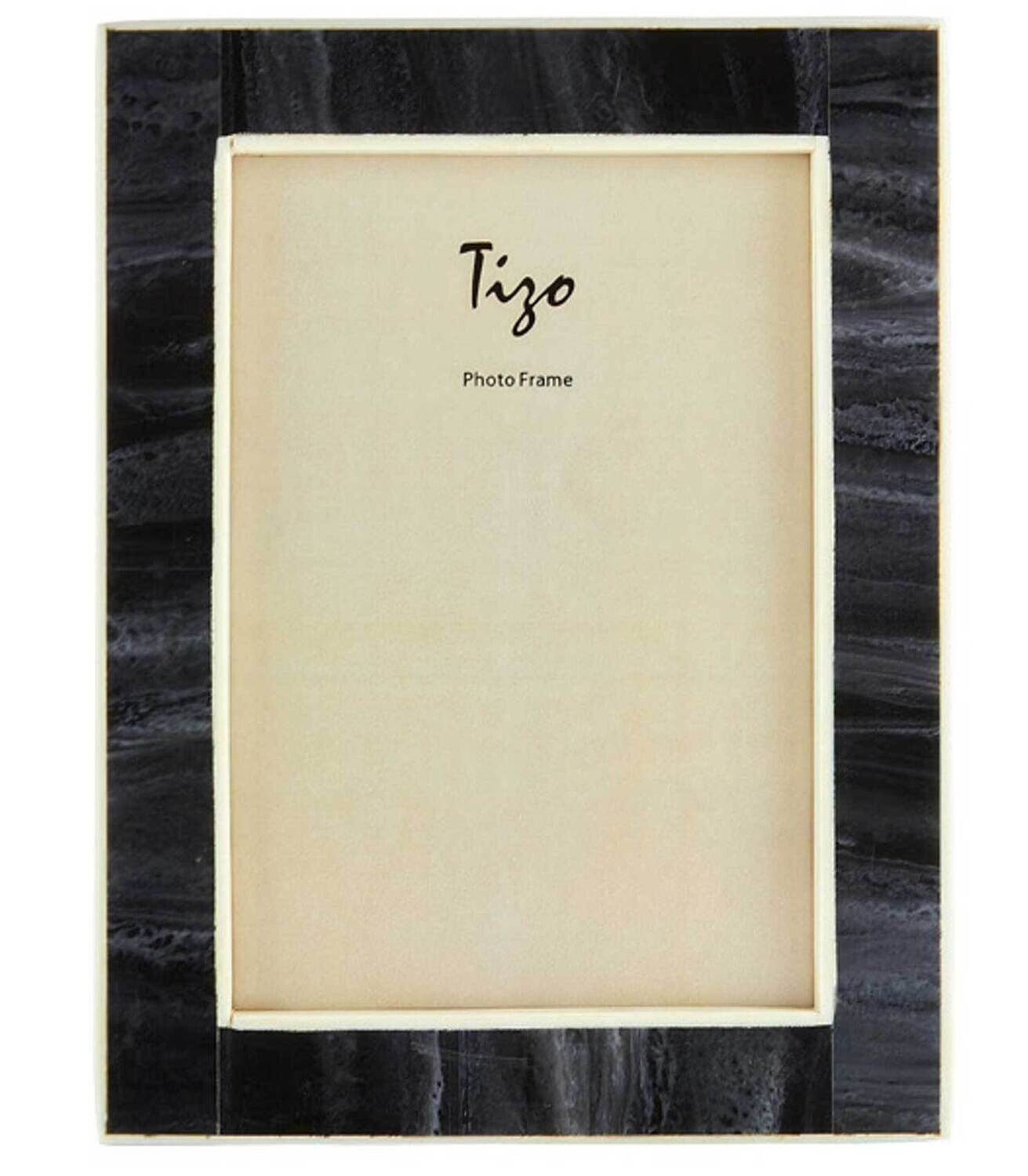 Tizo Dark Gray 5 x 7 Inch Horn Bone Picture Frame W449BLK57, MPN: W449BLK57,