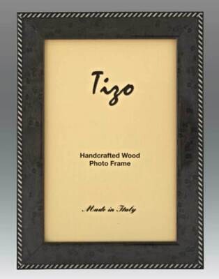Tizo Grey Zebra Border Wooden Picture Frame 5 x 7 Inch OBL20GY-57, MPN: OBL20GY-57,