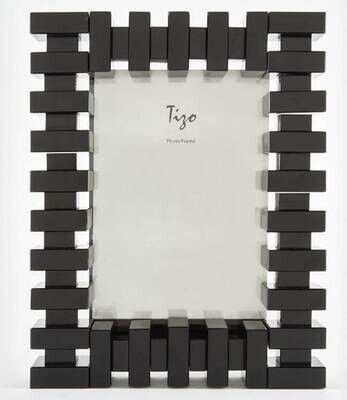 Tizo Block Black Crystal Glass Picture Frame 4 x 6 Inch PH1850BK46, MPN: PH1850BK46,