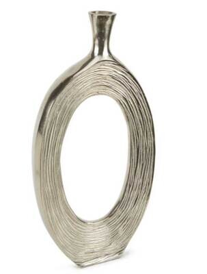 Tizo Metal Vase with Stripes Tall Silver 10.5_2.5_21.25 ZA601SLVS, MPN: ZA601SLVS,