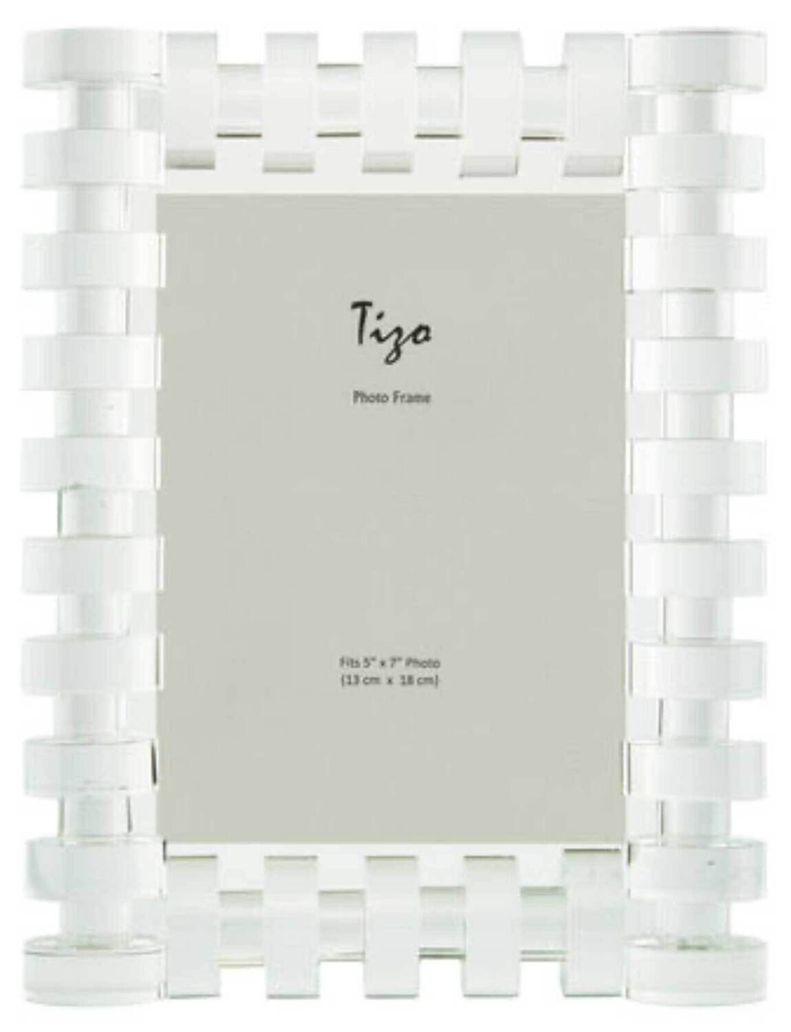 Tizo Rings 5 x 7 Inch Crystal Glass Picture Frame PH1970-57, MPN: PH1970-57,