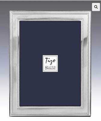 Tizo Double Beaded Sterling Silver Picture Frame 4 x 6 Inch 2012-46, MPN: 2012-46,